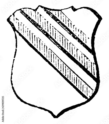 Bendlets Enhanced is a term applied to bearings placed above their usual situation, vintage engraving.