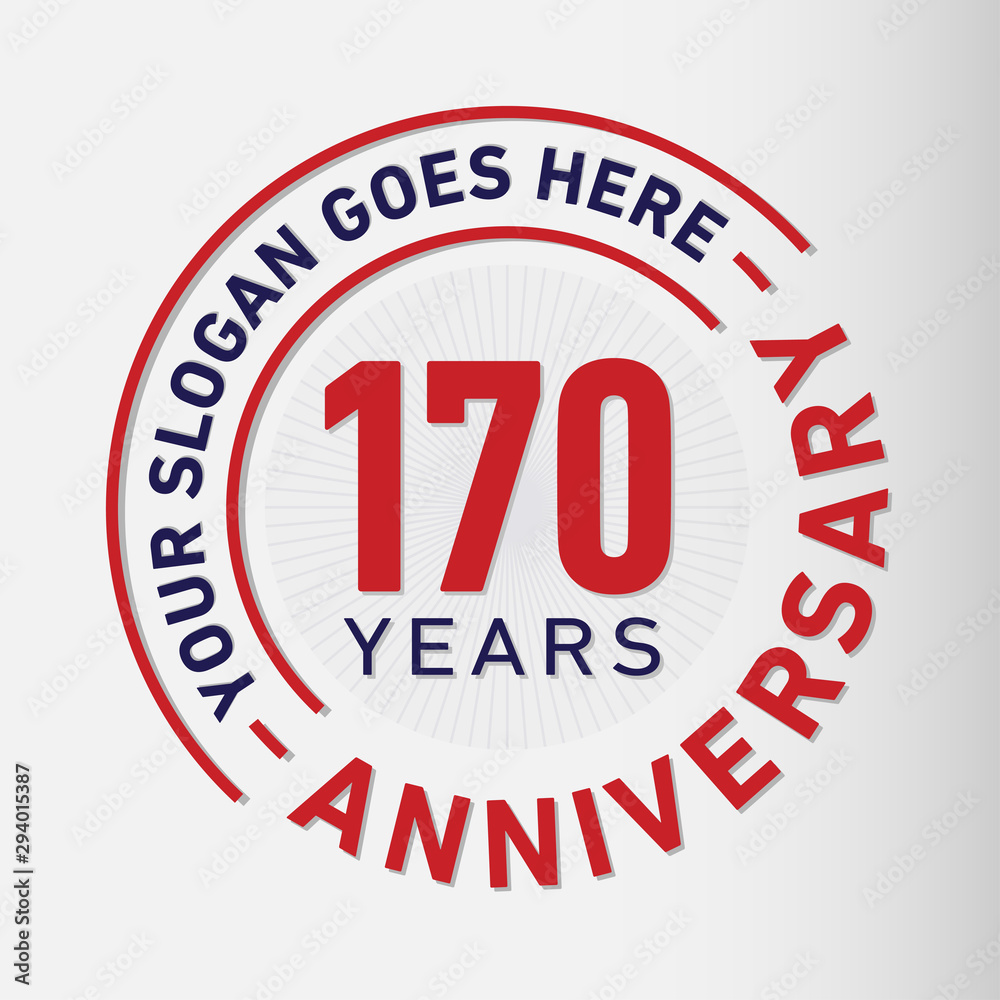 170 years anniversary logo template. One hundred and seventy years celebrating logotype. Vector and illustration. 170 years anniversary logo template. One hundred and seventy years celebrating logotype. Vector and illustration.