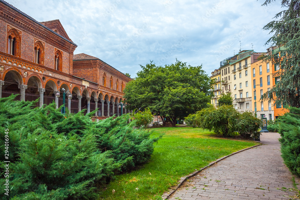 Obraz premium The exterior of the University of Milan. University of Milan is based in famous La Ca Granda.