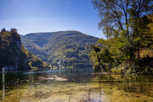 Pliva lakes near the Jajce town in Bosnia and Herzegovina