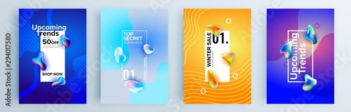 Modern abstract covers set, minimal covers design. Colorful geometric background, vector illustration.