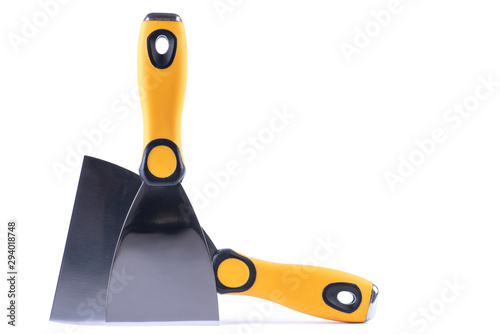 Konstfotografi Putty knife tool set isolated on white background
