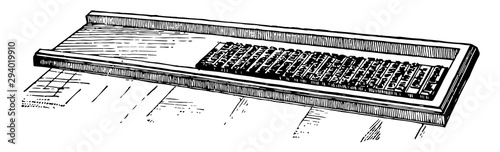 Printer Galley, vintage illustration.