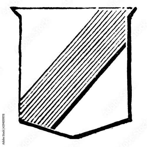 Bend Sinister is the diminutive of it, vintage engraving.