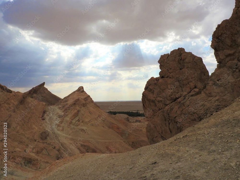 Landscape sultry desert clear day, Sahara, Africa. Landscape sultry desert clear day, Sahara, Africa.