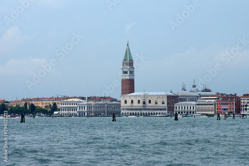 Venice urban architecture with canals and bay