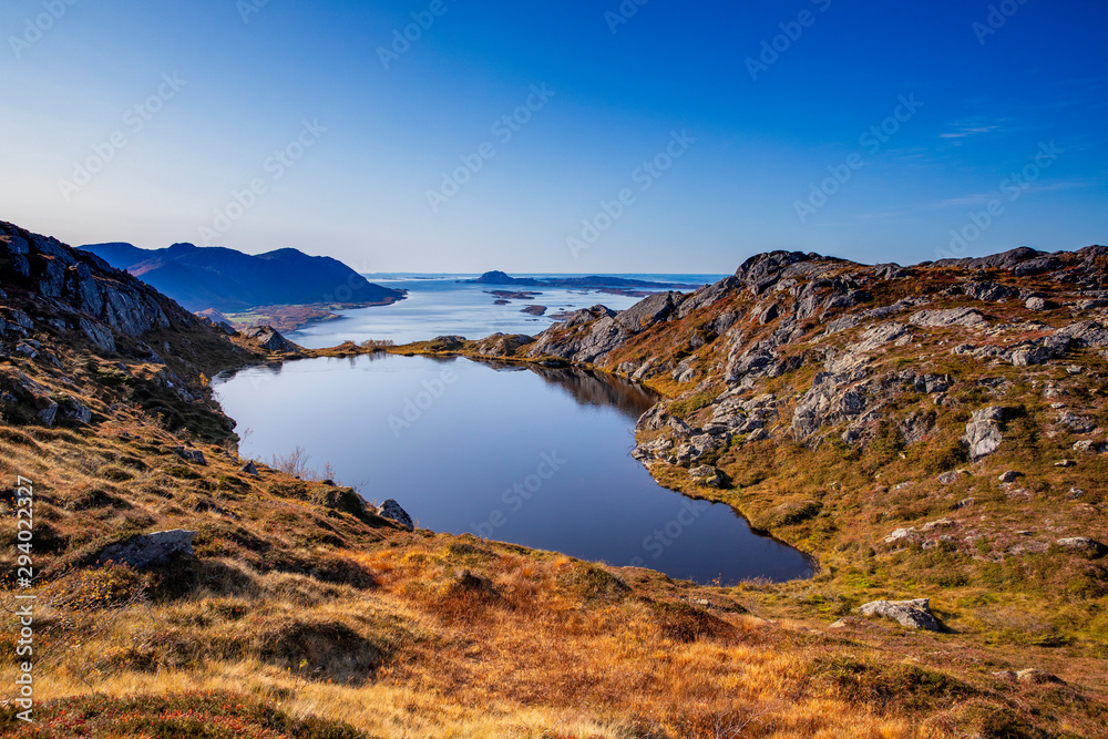 Mountain lake at Kjølsfjellet in Nordland county