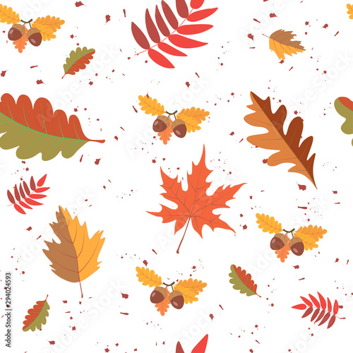 Autumn seamless pattern. Background. Wallpaper. Print.