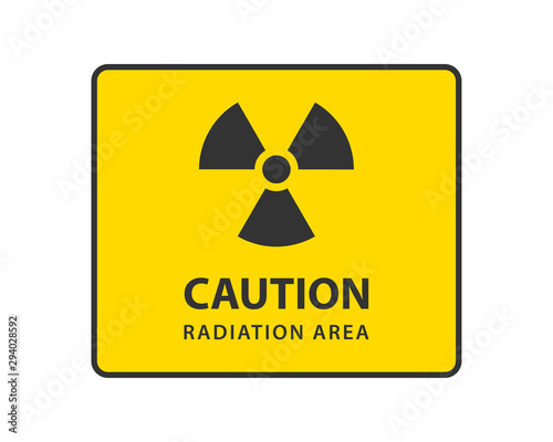 Radiation icon vector. Warning radioactive sign danger symbol.