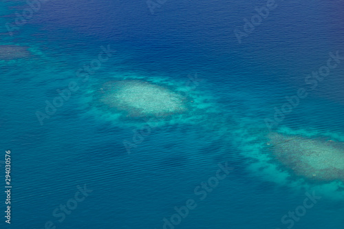 Aerial view of Maldives atolls is the world top beauty. Maldives tourism. Amazing aerial of the beautiful atolls of the Maldives.
