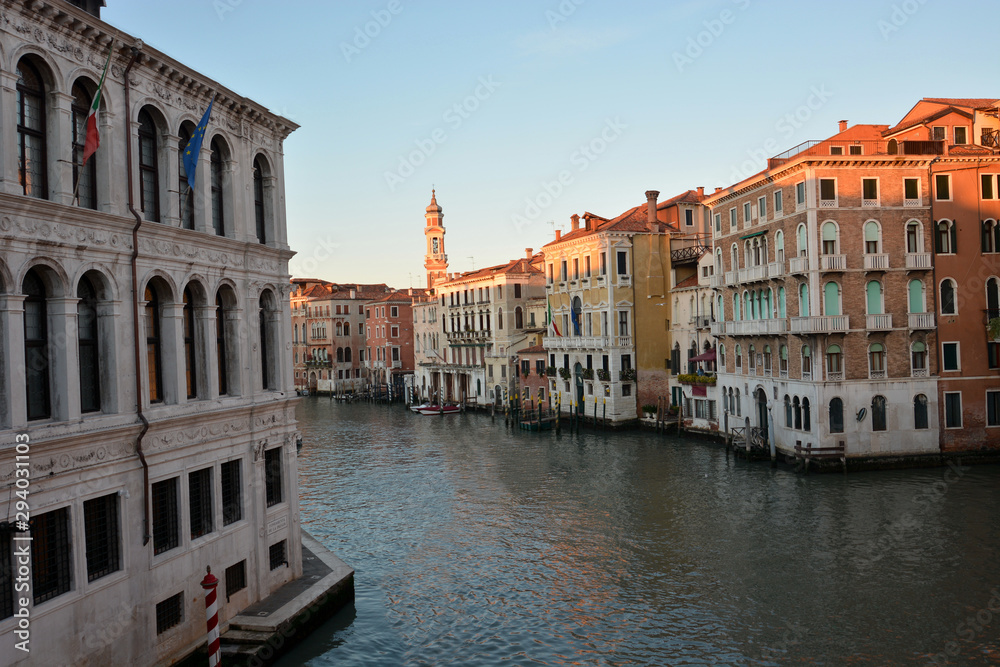 the Grand Canal in Rialto, Venice