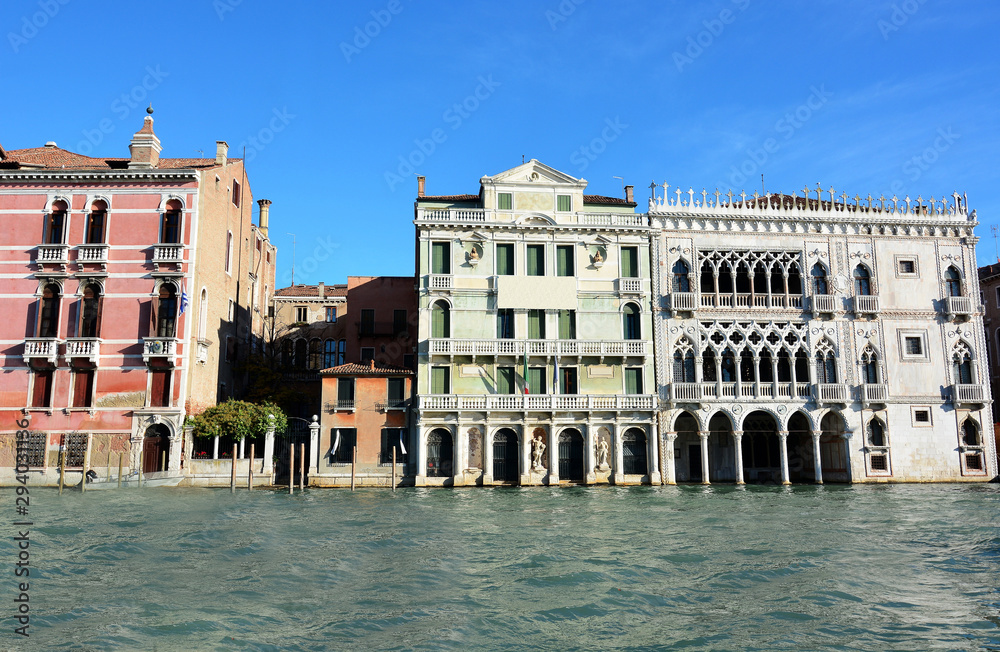 the beautiful buildings of Venice