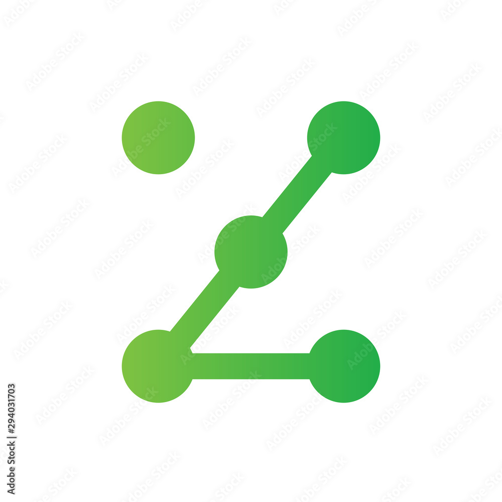 Letter Z technology logo, abstract dot connection concept, tech vector symbol Letter Z technology logo, abstract dot connection concept, tech vector symbol
