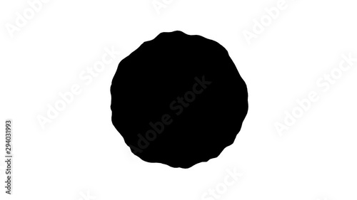 intersecting black oil balls with displacements on surface. 3d animation loop with alpha matte.