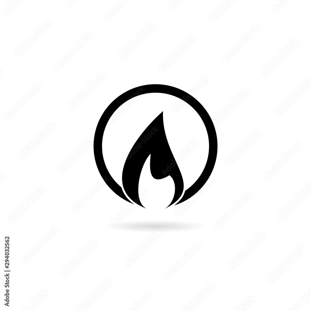 Fire flame Logo Template icon isolated on white background Fire flame Logo Template icon isolated on white background