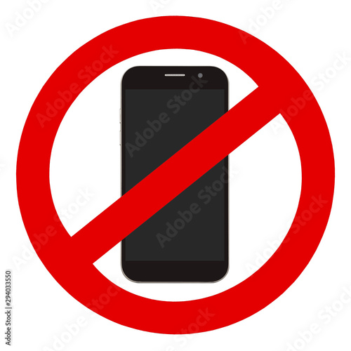 no phone sign isolated on white background