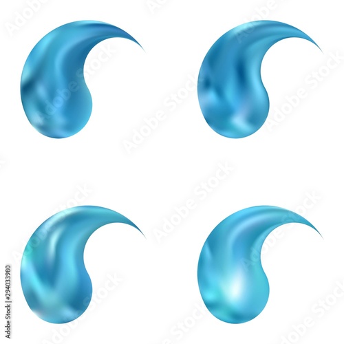 Kit of colored backgrounds with yin or yang.