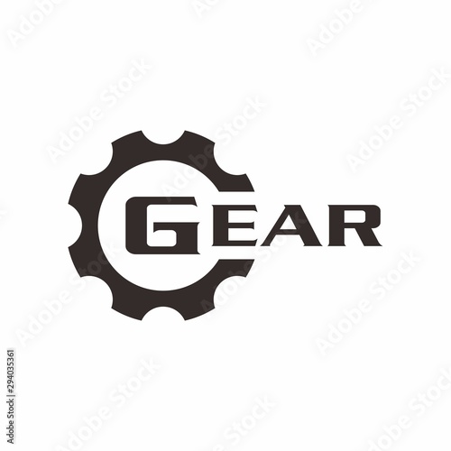 Gear logo design template vector illustration