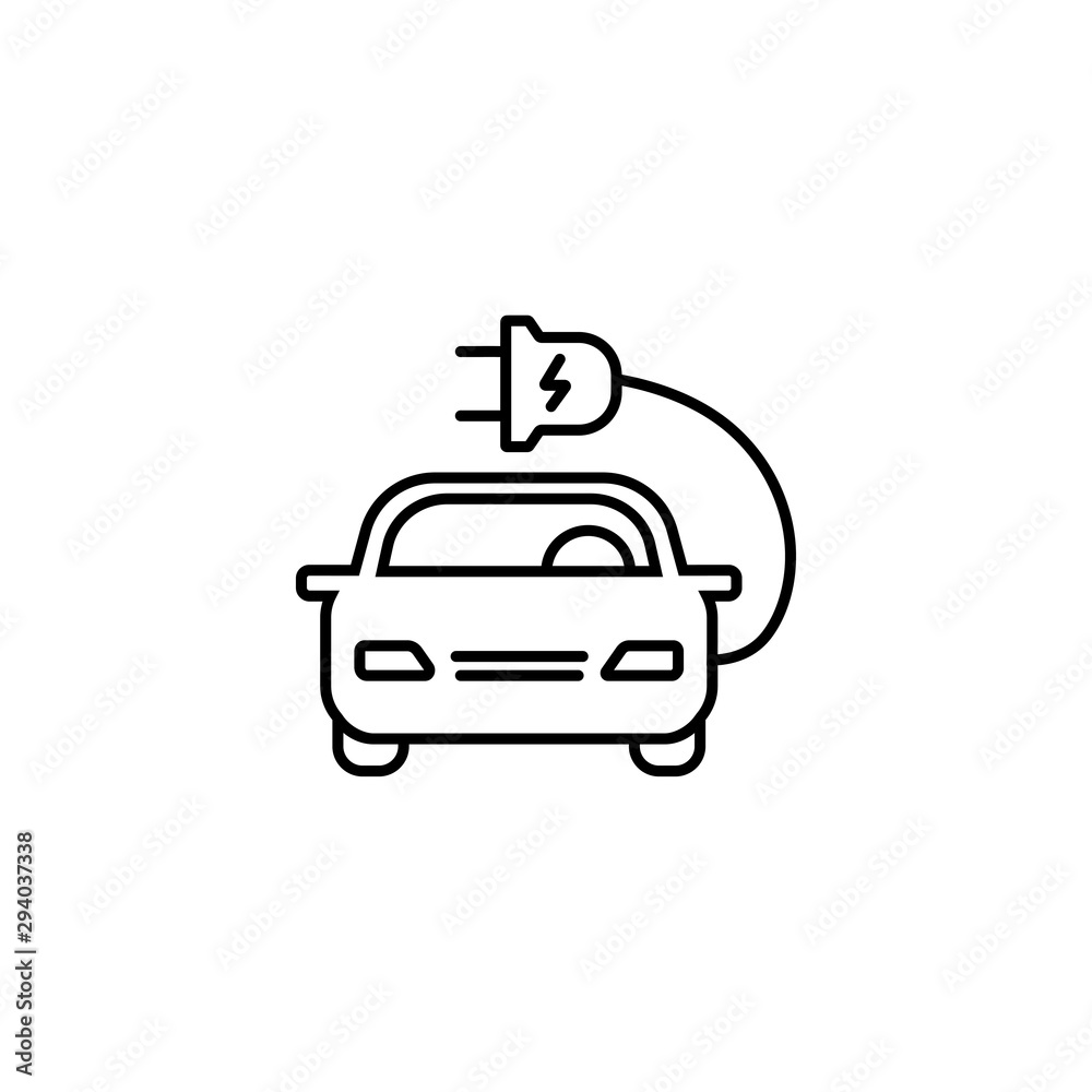 Line electric car Icon. Suitable for mobile apps, web apps and print media. Line electric car Icon. Suitable for mobile apps, web apps and print media.