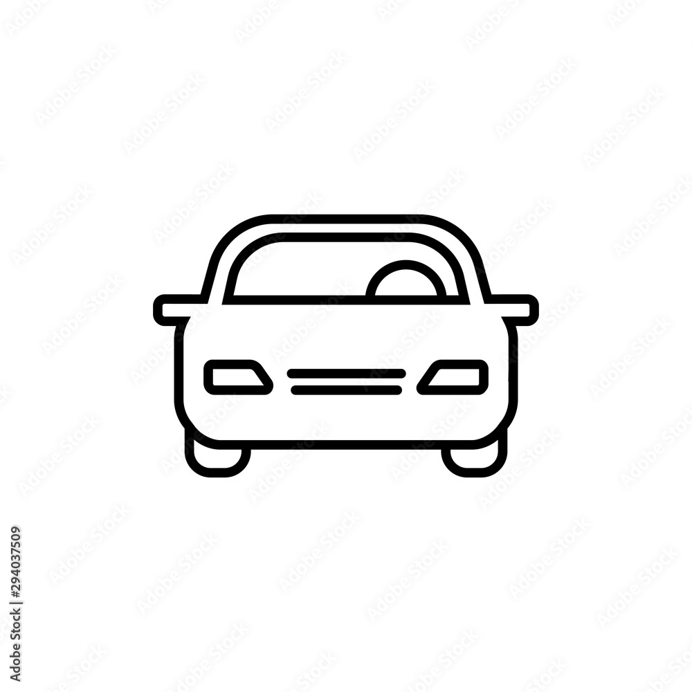 Car line icon for web, mobile and infographics. Vector black icon isolated on white background. Car line icon for web, mobile and infographics. Vector black icon isolated on white background.