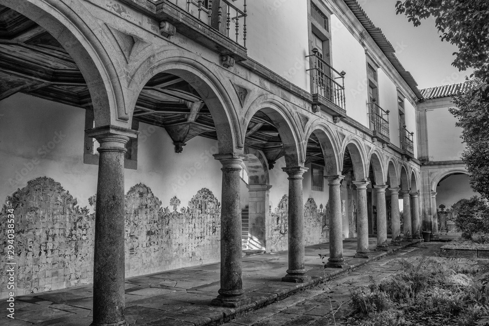 Cloister With Tiles, Tibaes Monastery, Portugal