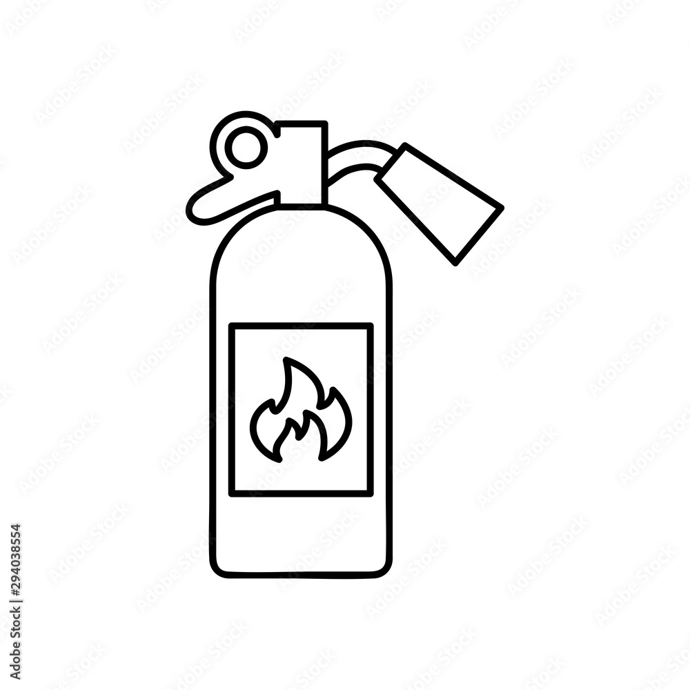 Fire extinguisher line icon, outline vector sign, linear style pictogram isolated on white. Symbol, logo illustration. Fire extinguisher line icon, outline vector sign, linear style pictogram isolated on white. Symbol, logo illustration.