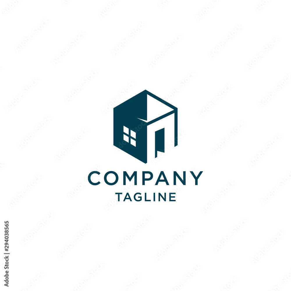 Cube House Logo Icon Design Template. Hexagon, Real Estate, Building Vector Cube House Logo Icon Design Template. Hexagon, Real Estate, Building Vector