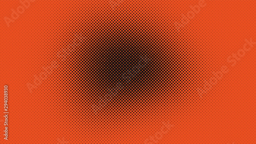 Orange and black retro comic pop art background with dots, cartoon halftone background vector illustration eps10