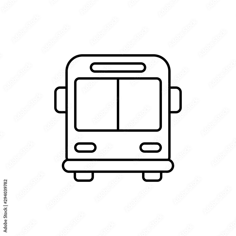 Bus outline icon. Premium quality vector symbol drawing concept for your logo web mobile app UI design.