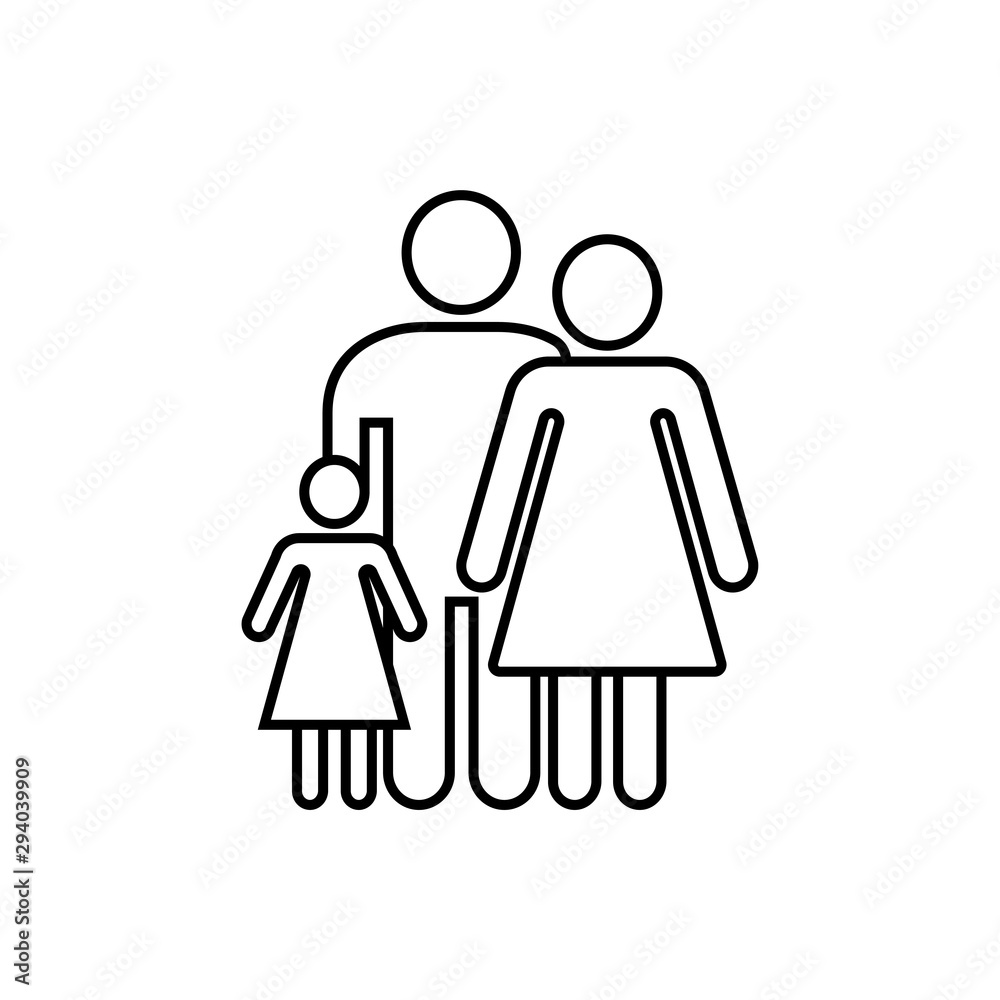 line family Icon on the white background line family Icon on the white background