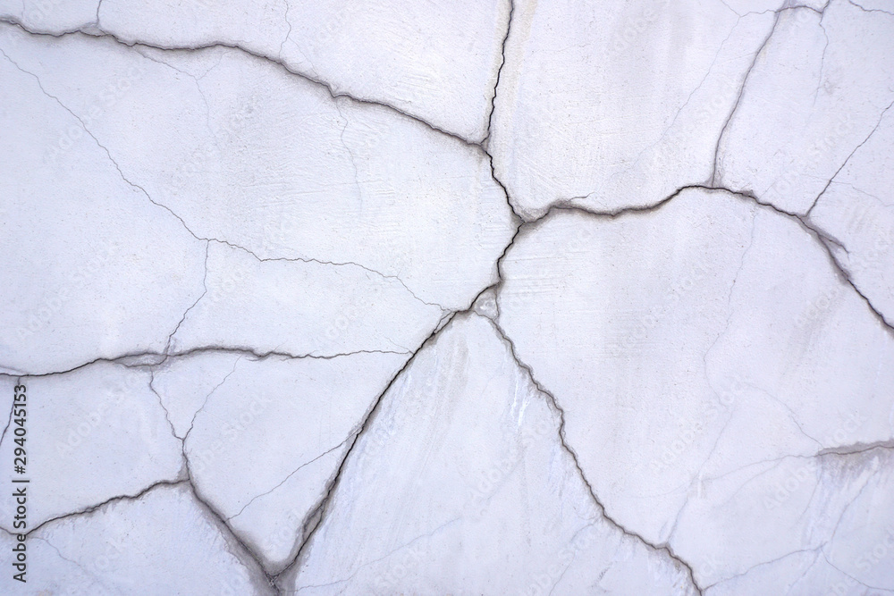 Obraz premium white cracked wall
