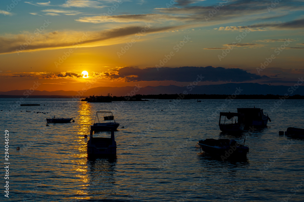 Beautiful sunset view and vivid colors in Waterfront Ildiri, Cesme, Izmir - TURKEY Beautiful sunset view and vivid colors in Waterfront Ildiri, Cesme, Izmir - TURKEY
