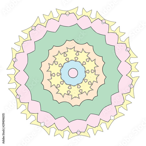 trendy unicorn vector, decorative colorful mandala symbol and repeated pattern, perfect for coloring book, henna tattoo, greeting and wedding card, poster phone cases, christmas, yoga and meditation