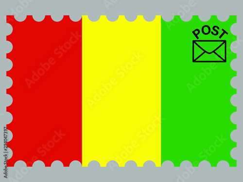 Guinea national flag with inside postage stamp isolated on background. original colors and proportion. Vector illustration, from countries flag set Free Download Guinea national flag with inside postage stamp isolated on background. original colors and proportion. Vector illustration, from countries flag set - GFXLoad