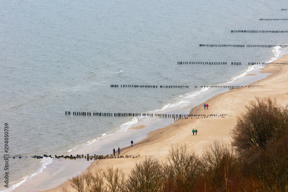 Fototapeta premium plaża Bałtyk spacer