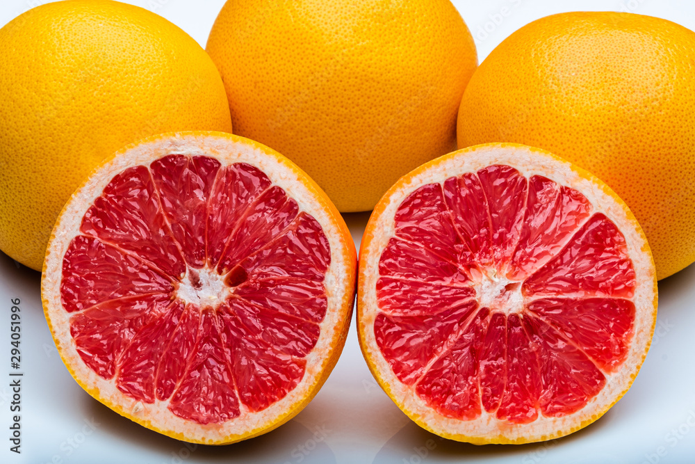 grapefruit on white background grapefruit on white background