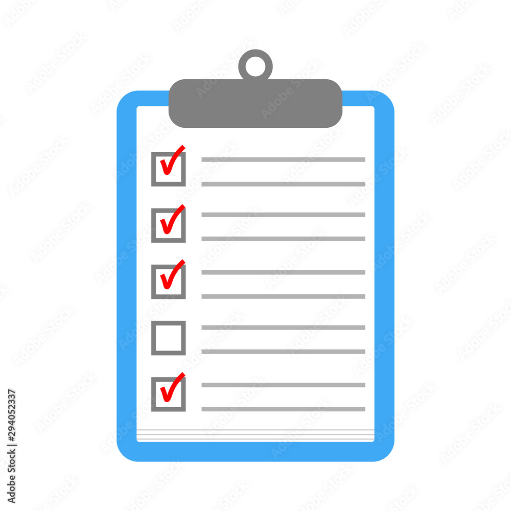 vector illustration of a list of tasks for the day