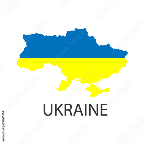 vector illustration map of Ukraine
