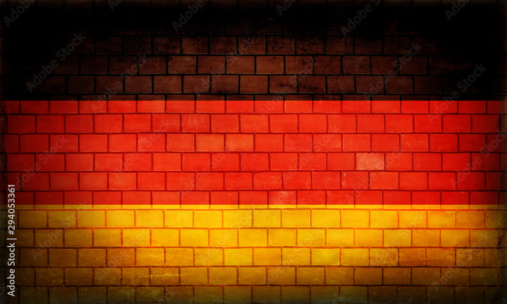 German flag painted on the wall