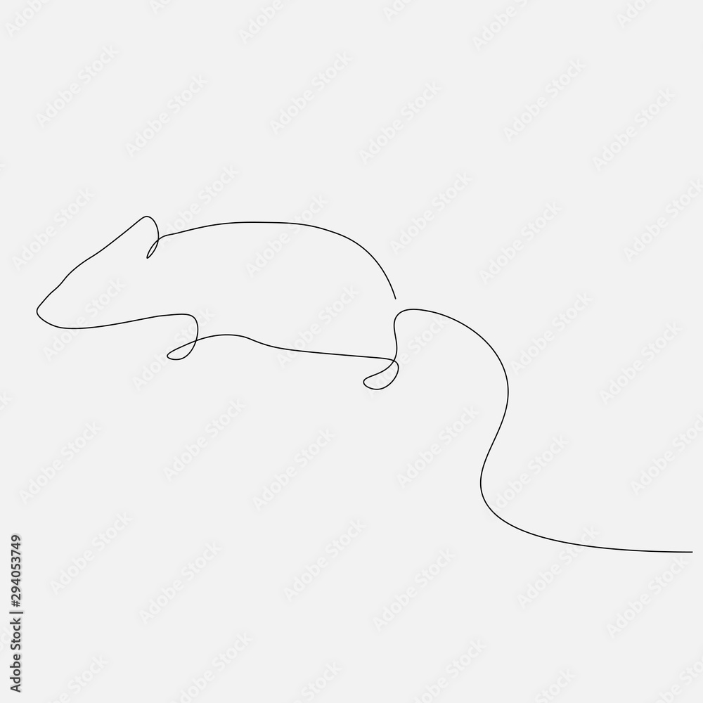 Fototapeta premium Rat animal print vector illustration