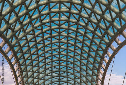 The frame of the glass brid...
