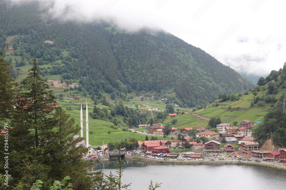 Fototapeta premium village in mountains