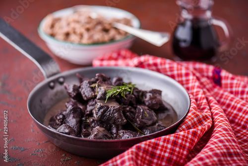 Wild boar goulash with spätzle