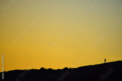 sunset in mountains