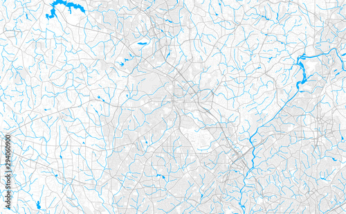 Rich detailed vector map of Marietta, Georgia, USA photo