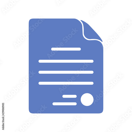 Contract icon, filled smart contract sign for website design and mobile, app development – stock vector