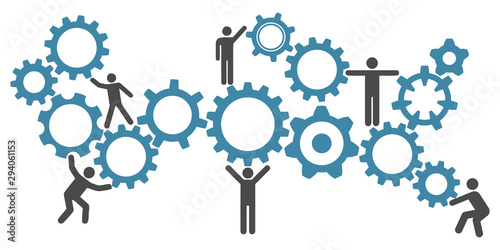 Concept teamwork, staff, partnership - vector for stock