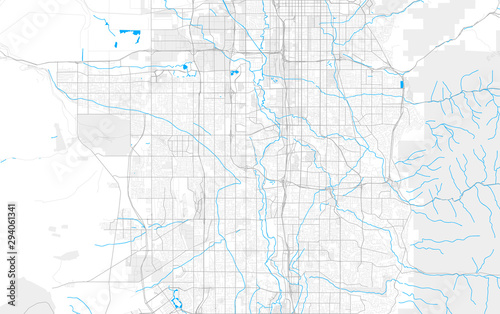 Rich detailed vector map of Taylorsville, Utah, USA