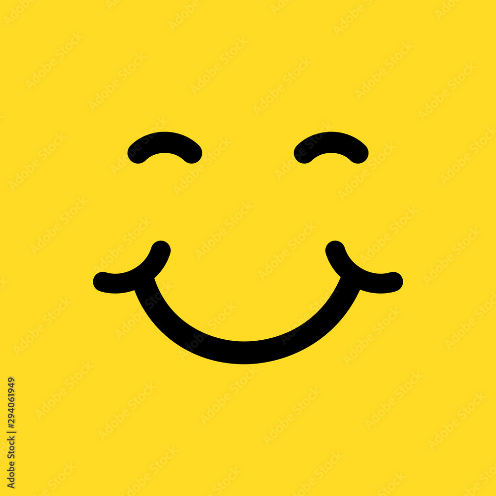 World Smile Day, smiling icon, label, sign, logo on yellow background ...