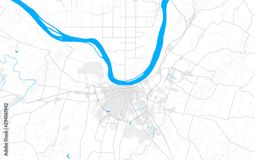 Rich detailed vector map of Owensboro, Kentucky, USA